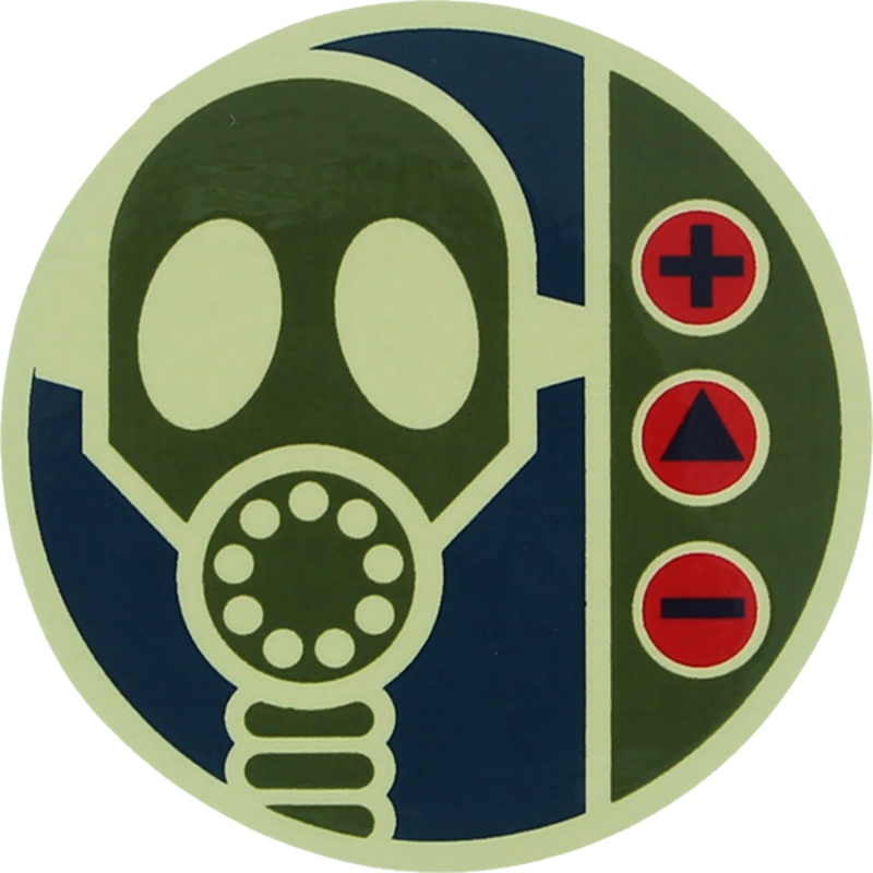 AW GAS MASK DECAL single