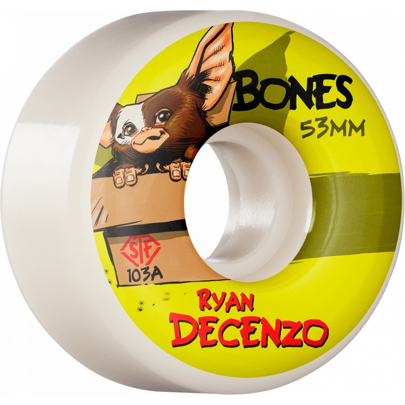 Bones STF Decenzo Gizzmo V2 Locks 53mm 103a Wheels – White (Set of 4)