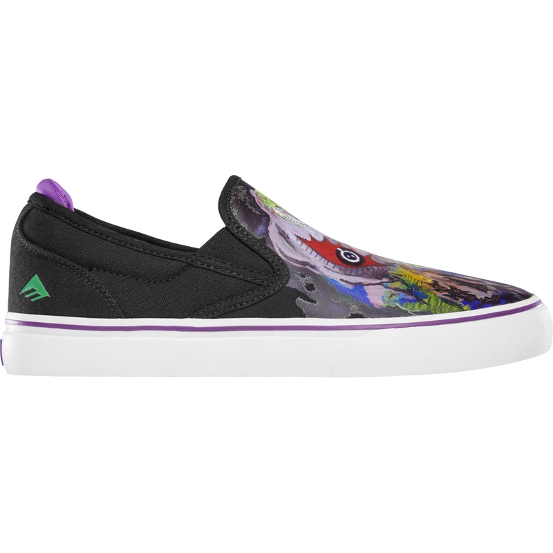 EMERICA X DINOSAUR JR WINO G6 SLIP ON BLACK/PURPLE 8