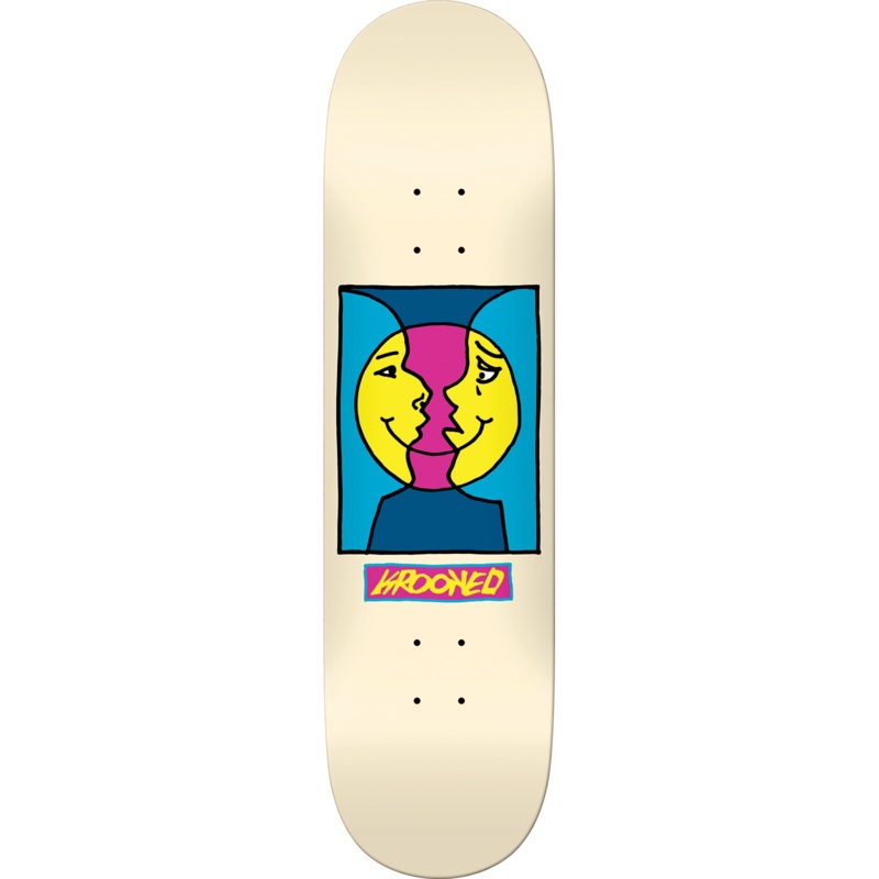 Krooked Moon Smile Skateboard Deck – 8.38 Cream
