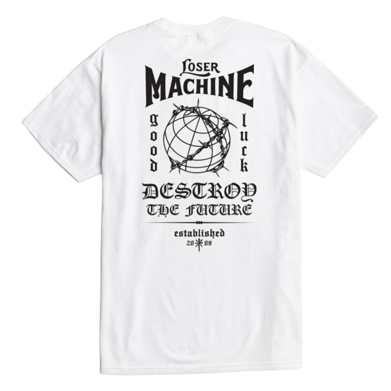 LOSER MACHINE SUPERSTITION TEE WHITE MEDIUM