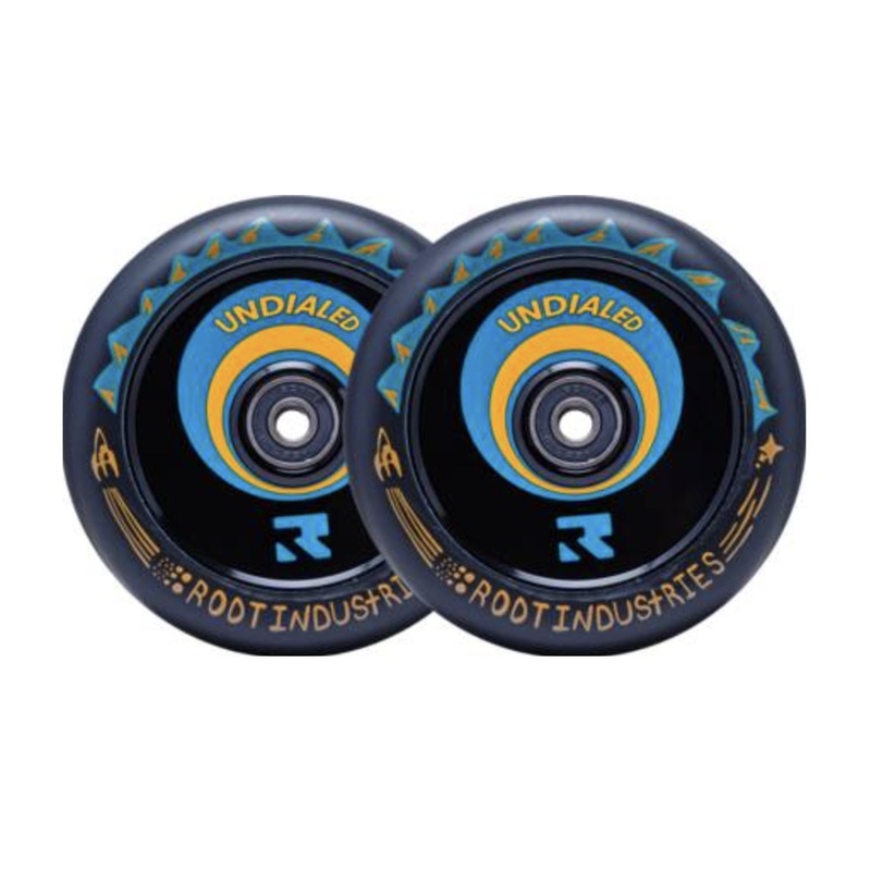 Root Industries Air Wheels 120mm – Undialed Orange/Teal (Pair)