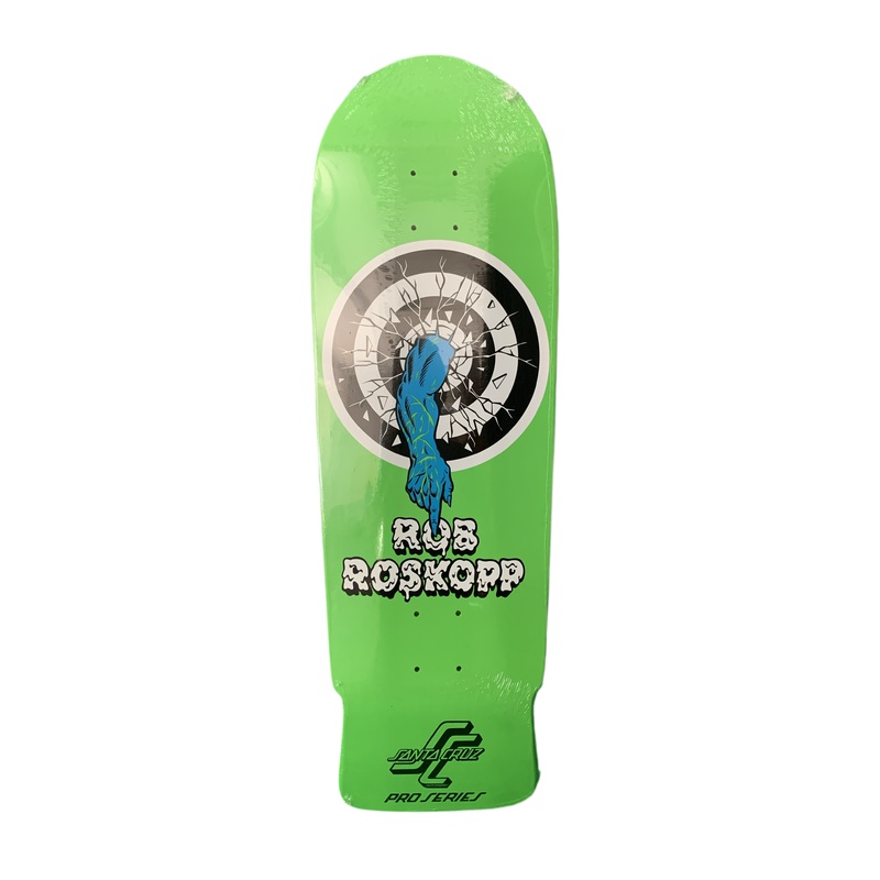 Santa Cruz Rob Roskopp Target 1 Green Fluorescent Reissue 10″ Classic Skateboard Deck