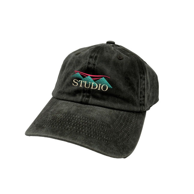 Studio Skateboards Summit 6 Panel Strapback Hat Black