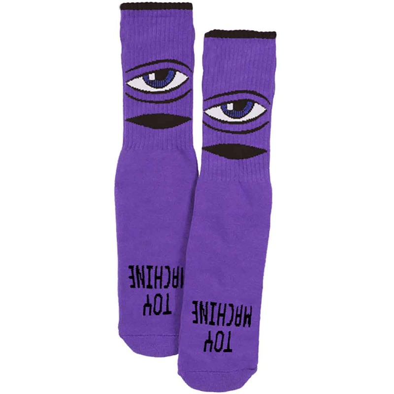 TOY MACHINE YOUTH SOCKS – SECT EYE PURPLE