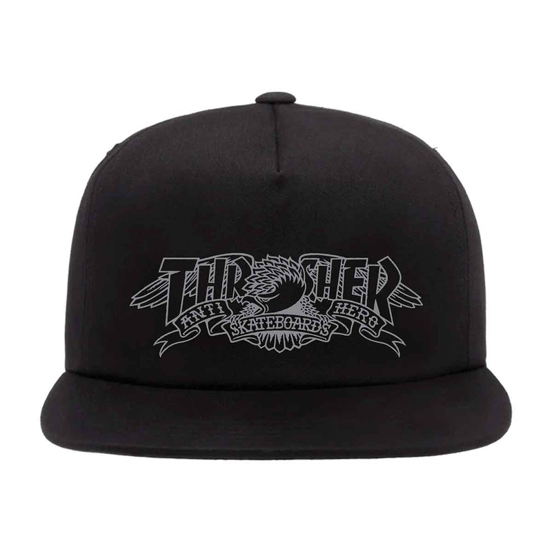 ANTIHERO X THRASHER MAG BANNER SNAPBACK BLACK