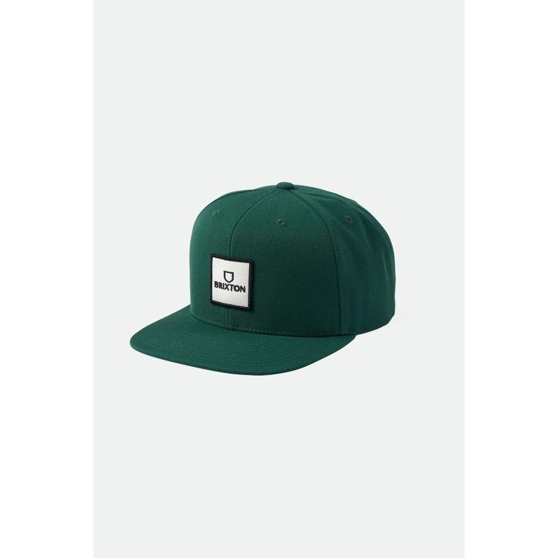 BRIXTON ALPHA SQUARE MP SNAPBACK SPRUCE