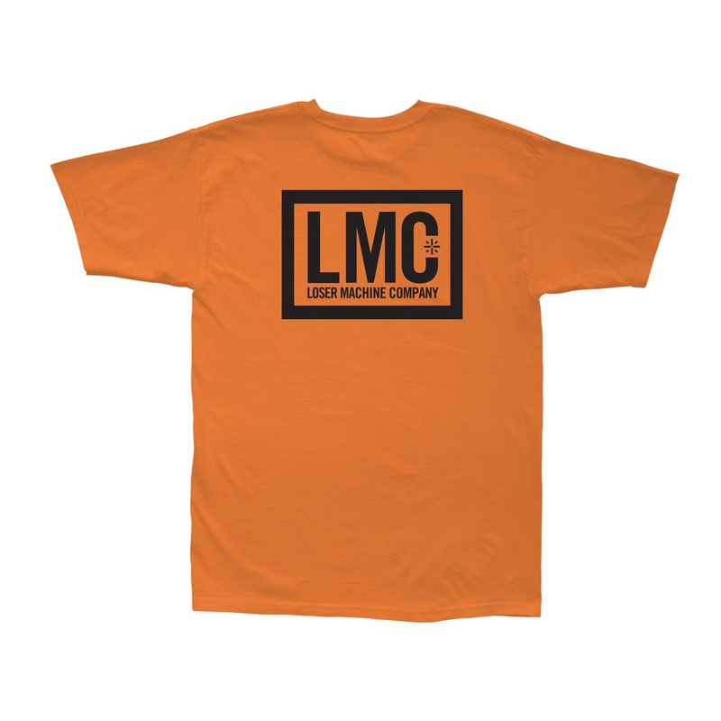 LOSER MACHINE HARDLINE STOCK T-SHIRT ORANGE MED