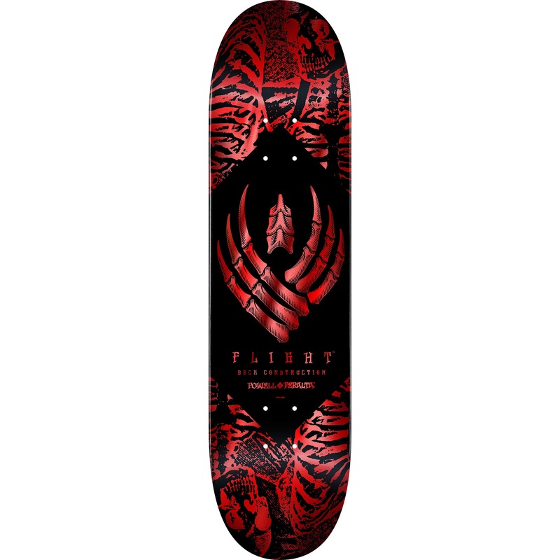 POWELL PERALTA DECK SKELETON FLIGHT RED (8.38″) 8.38″