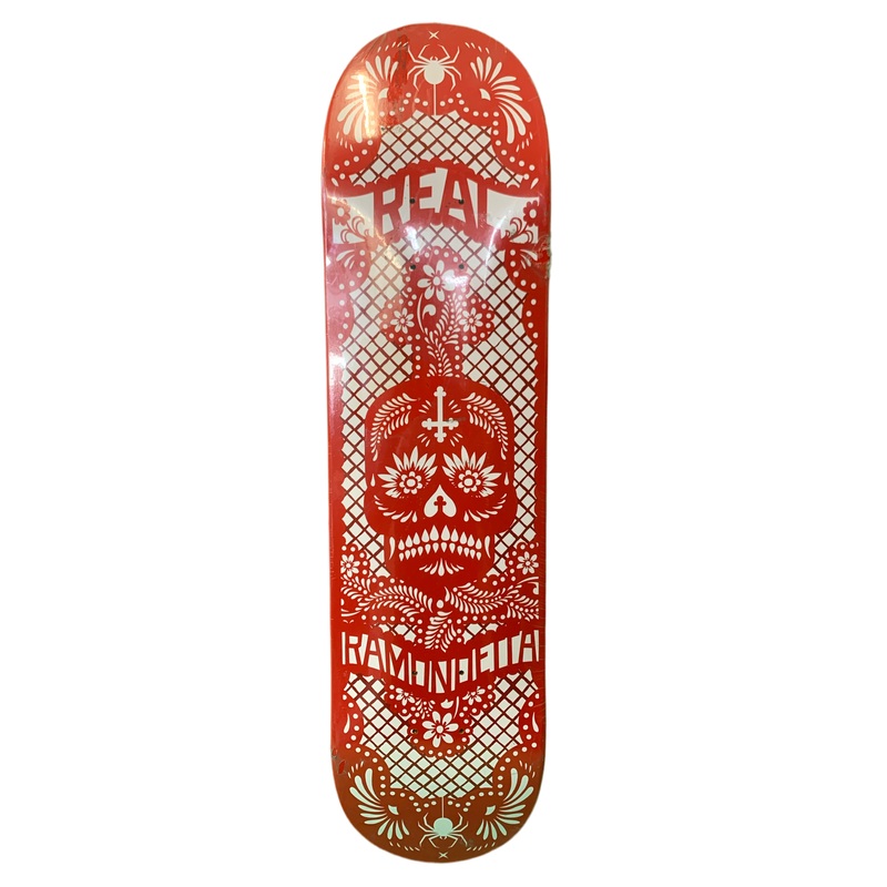Real Peter Ramondetta Skull Red/White 7.75″ Classic Skateboard Deck