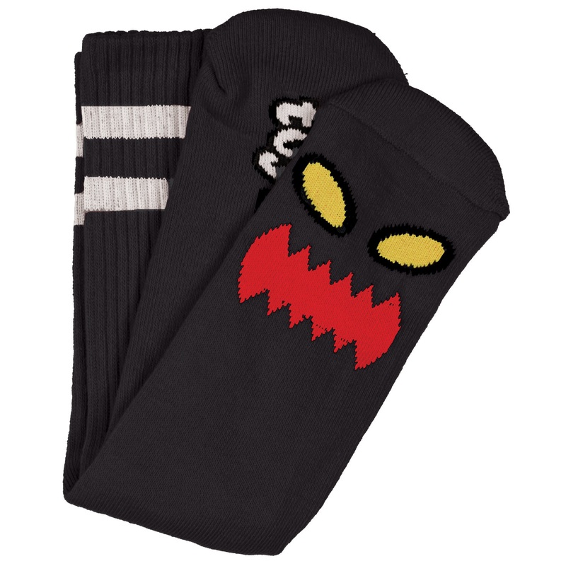 TOY MACHINE SOCKS MONSTER FACE BLACK