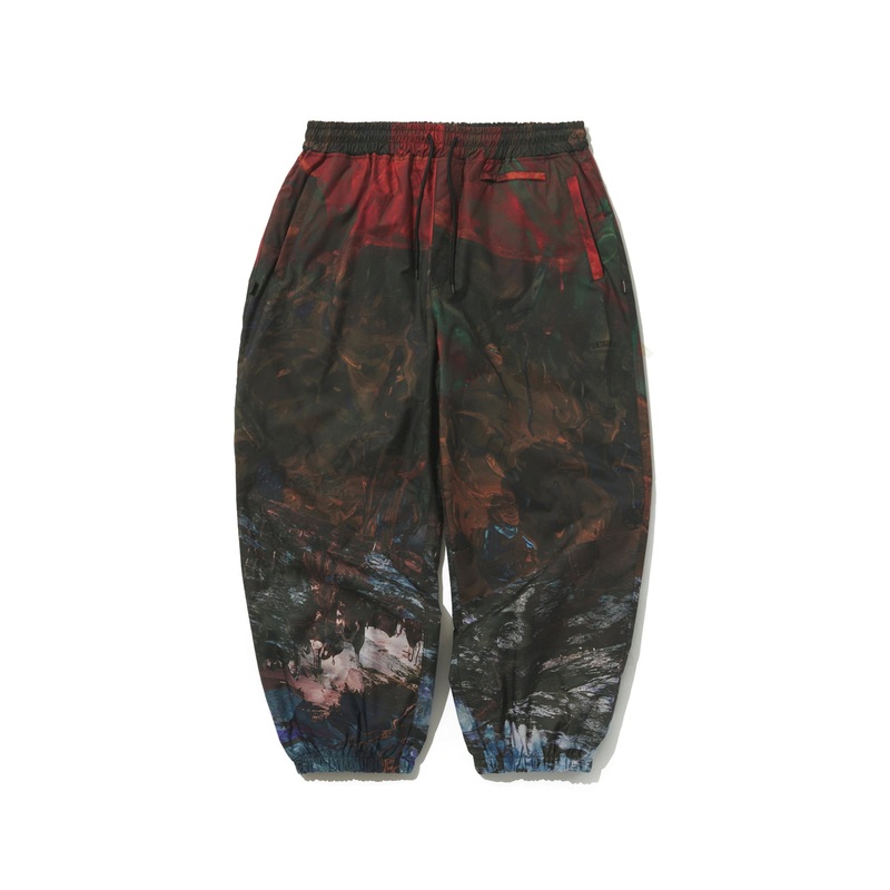 BSRABBIT ISD HIGH SUPER WIDE JOGGER PANTS FANTASY FOREST Medium DARK GREEN