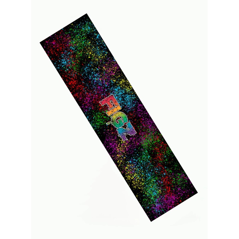 Figz Rainbow Splatter Scooter Griptape – Black
