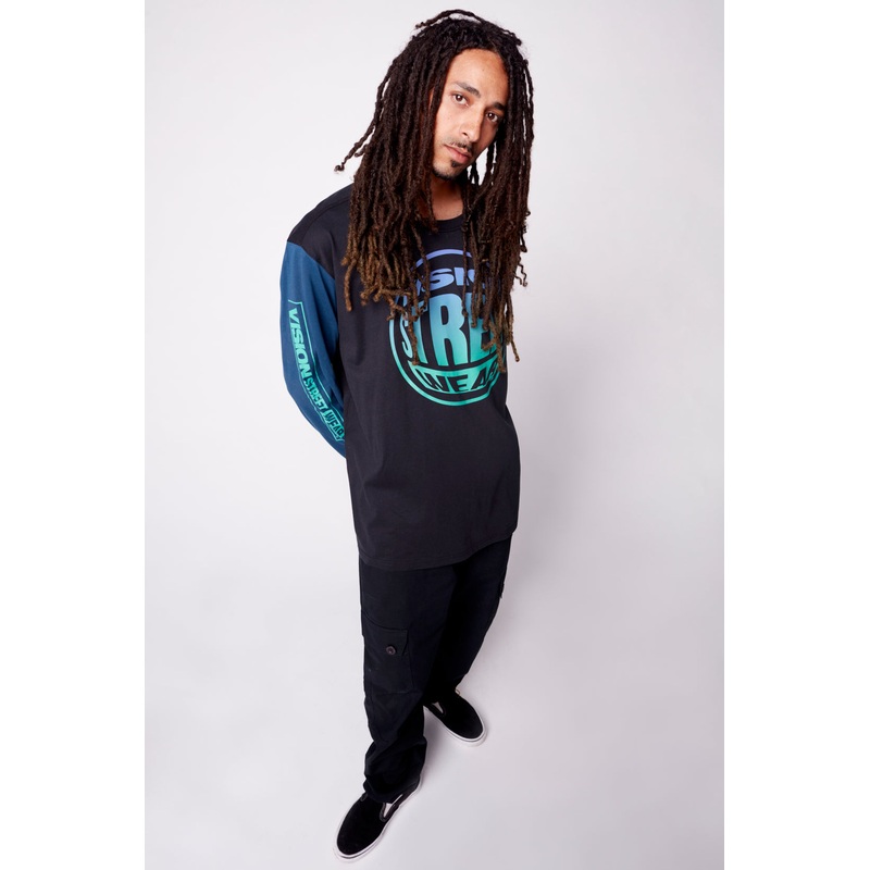 Fisheye Large Logo Print T-Shirt – Black/Navy S