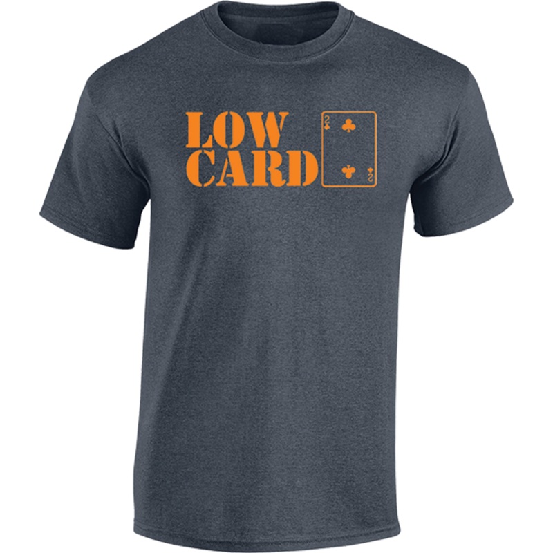 LOWCARD STACKED SS X CHARCOAL HEATHER GREY/ORG L