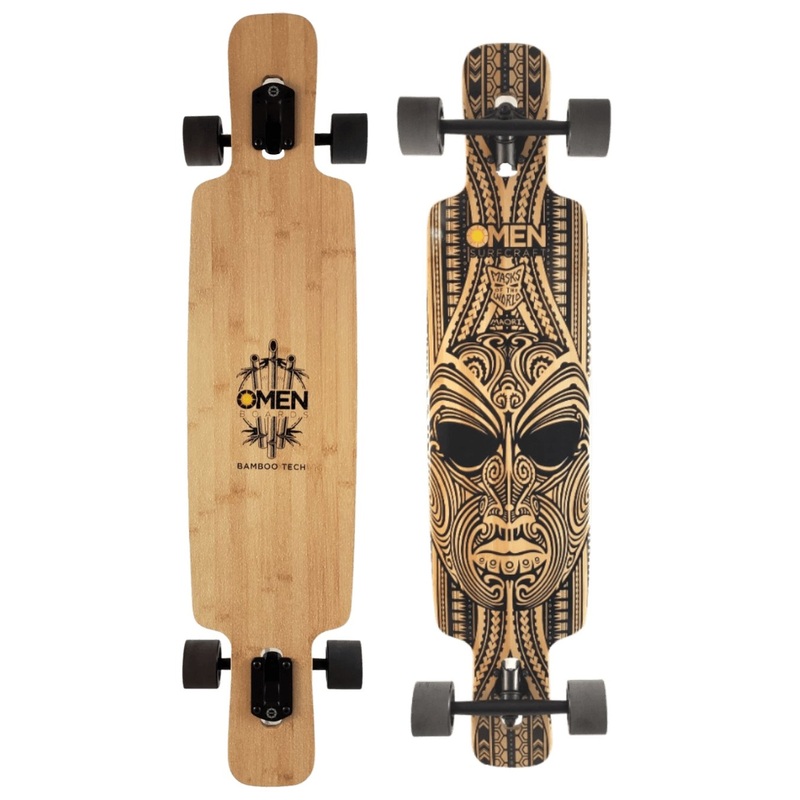 Omen: 41.5″ Maori Mask Longboard Complete