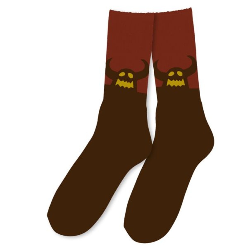 TOY MACHINE SOCKS OG MONSTER BROWN