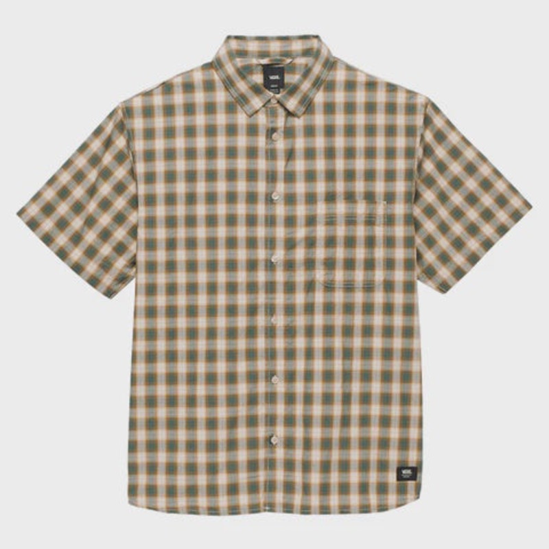 Vans Hadley Woven Shirt – Oatmeal/Bistro Green Small