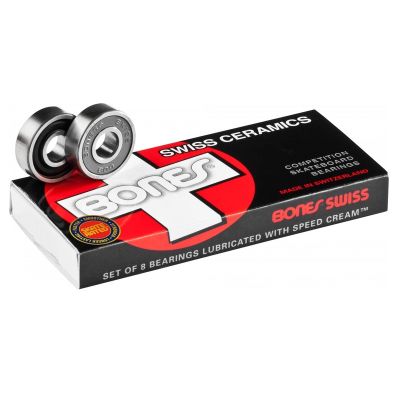 Bones Swiss Ceramic Skateboard Bearings (Set of 8)