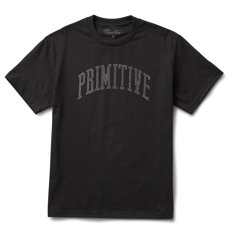 Primitive Collegiate Rhinestone HW Tee – Black S Black