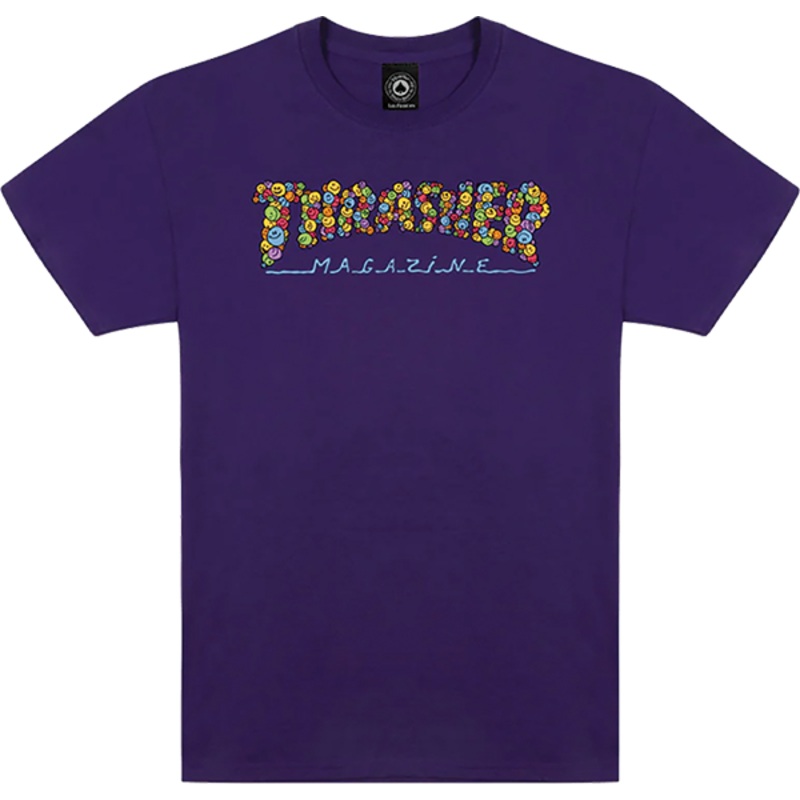 THRASHER SPANKY LONG SMILE SS L PURPLE