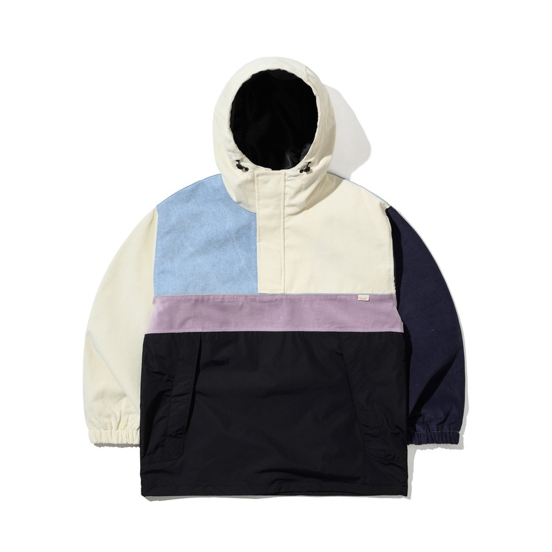 BSRabbit HF SOFT HOODED ANORAK JACKET CREAM / NAVY Medium