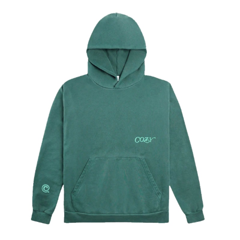 Cozy Lux Hoodie Washed Kelp Small