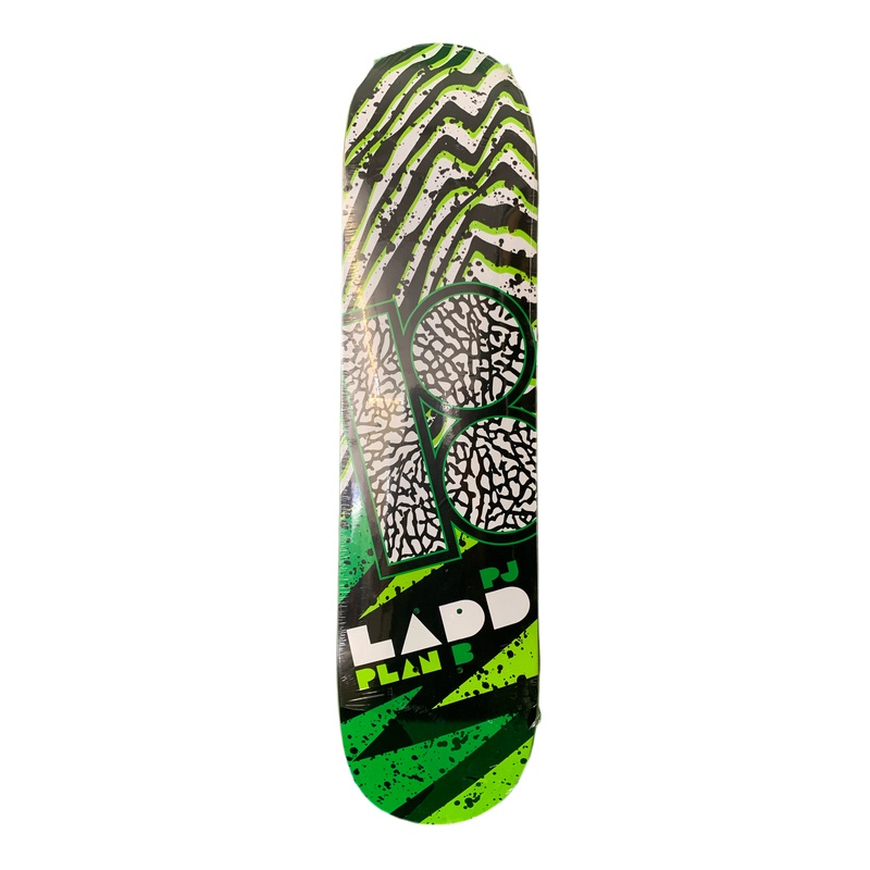 Plan B 2008 PJ Ladd Safari Green/White/Black 7.75″ Classic Skateboard Deck