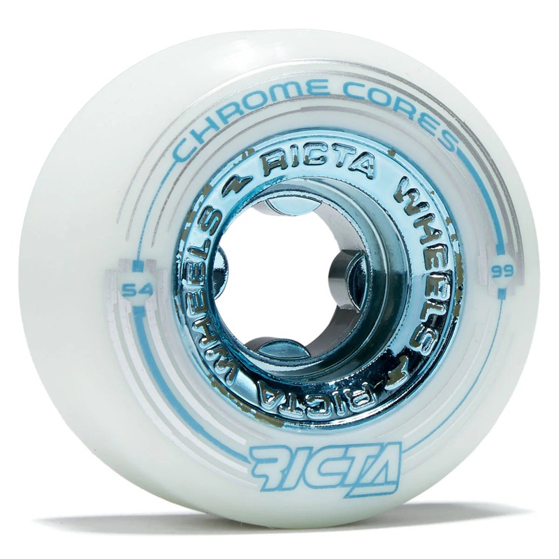 Ricta Chrome Core White/Teal 99a 53mm Wheels