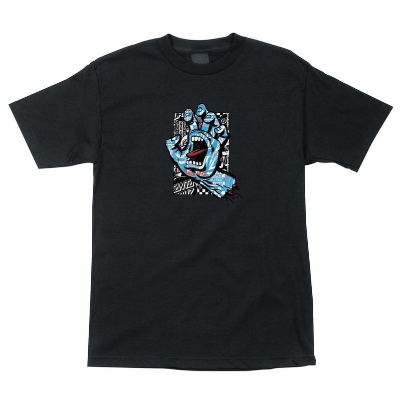 SANTA CRUZ T-SHIRT FLIER HAND BLACK SMALL