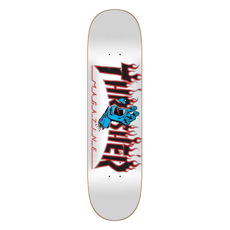 SANTA CRUZ X THRASHER DECK SCREAMING HAND FLAME LOGO (8″) 8″