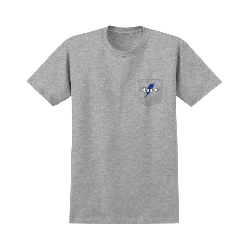 Thunder Bolt Script T-Shirt M Sport Grey/Blue