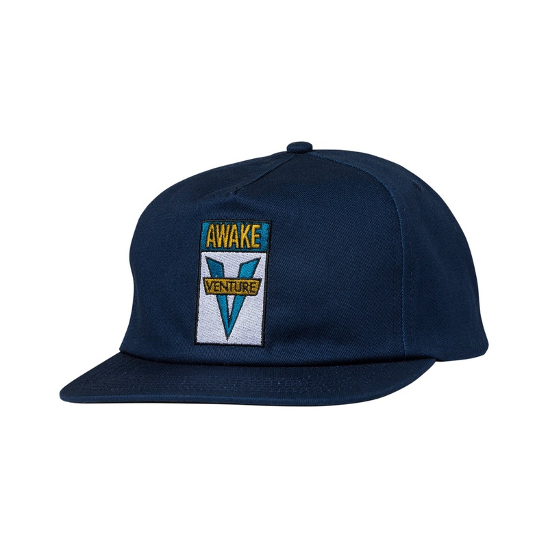 Venture Awake Snapback Hat O/S Navy/Teal/Gold