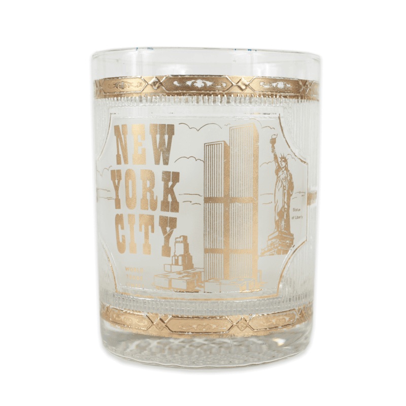 Vintage New York City Scotch Glass (World Trade Center and Statue of Liberty)
