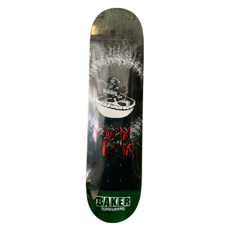 Baker Dustin Dollin Skull Pool Black 7.9″ Classic Skateboard Deck