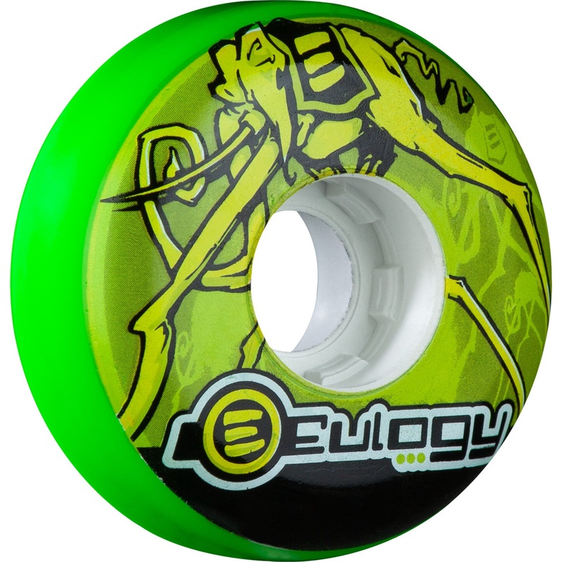 Eulogy Pro Eric Schrijn Retro Aggressive Inline Wheel 58mm 89A – Green (Set of 4)