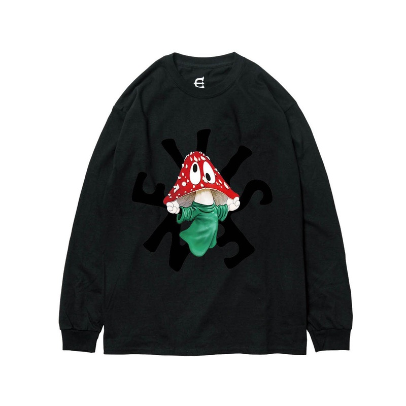 EVISEN ONE UP L/S TEE BLACK SMALL