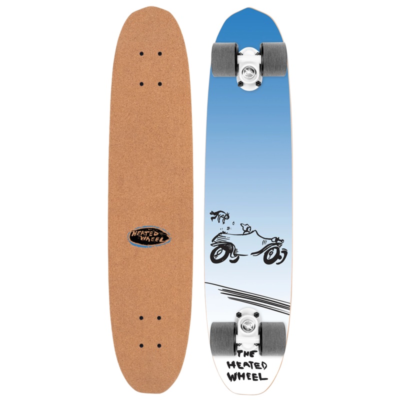 Heated Wheel –  Buggy Cork top Polarizer – Complete Skateboard