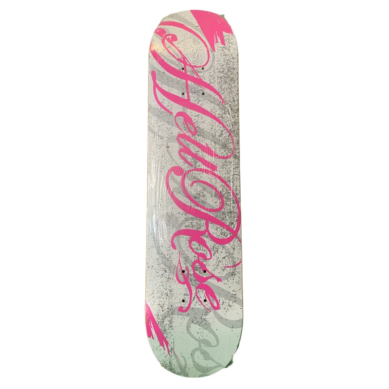 Hellrose Script Lite Pink/Grey 7.6″ Classic Skateboard Deck