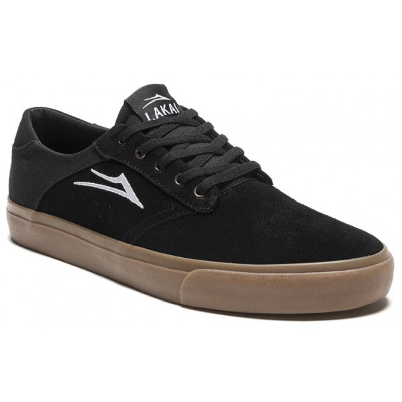 Lakai Shoes Porter – Black/Gum Suede 5 Black