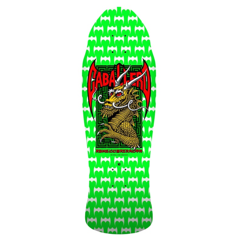 Powell Peralta Steve Caballero Street Skateboard Deck  9.625 Green/White