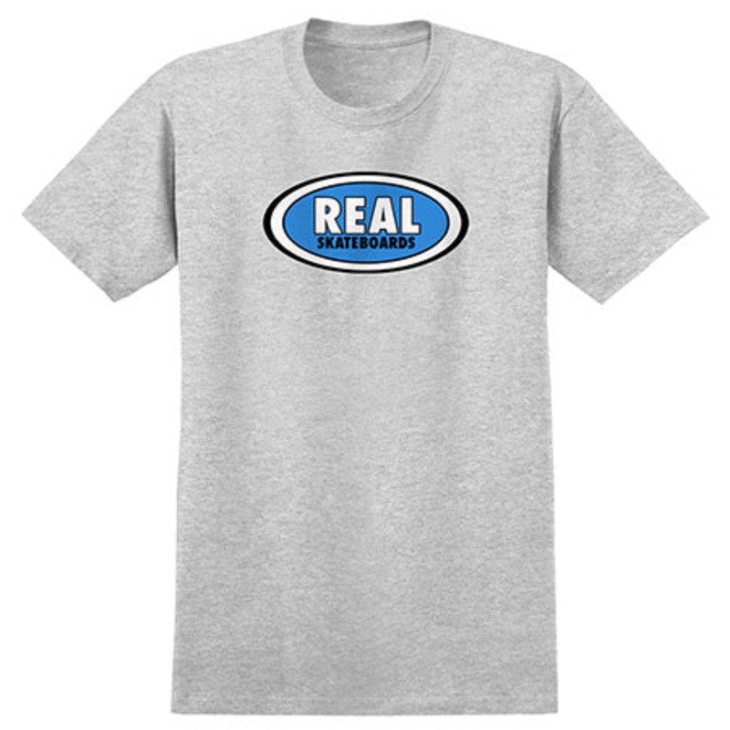 REAL OVAL T-SHIRT ATHLETIC HEATHER GREY SMALL