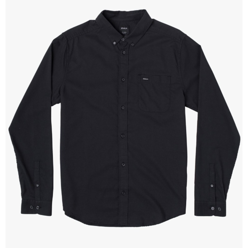 RVCA That’ll Do Stretch L/S Button Up Shirt – Black Small
