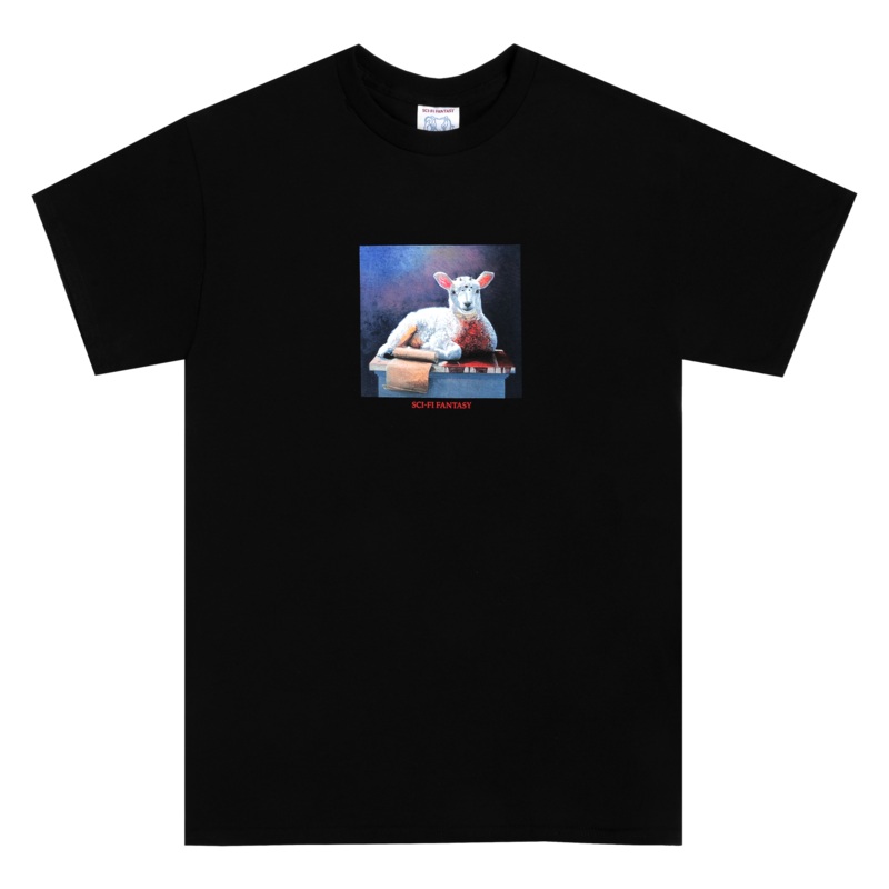 SCI-FI FANTASY LAMB T-SHIRT BLACK MEDIUM