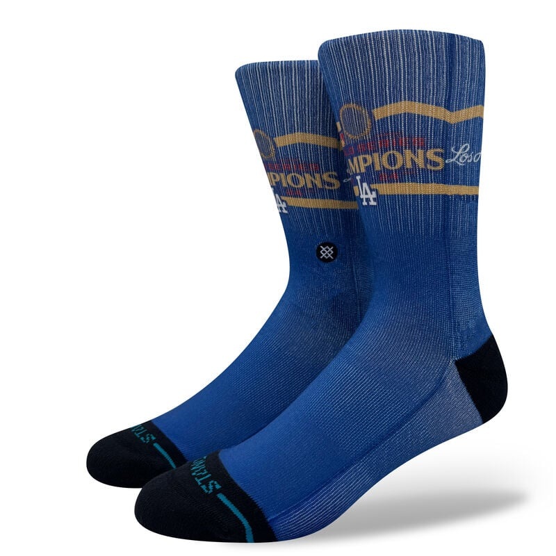 Stance Los Angeles Dodgers World Series 2024 LA Blue Poly Crew Socks M
