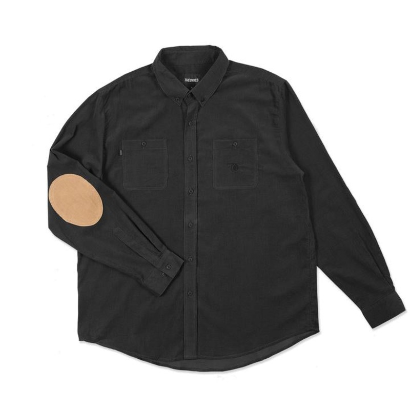 THEORIES UTILITY SHIRT CORD BLACK MED