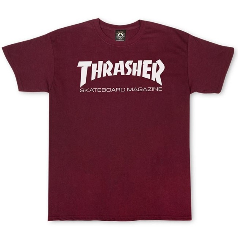 THRASHER SKATE MAG TEE MAROON SMALL