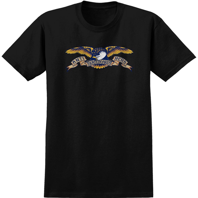 ANTIHERO EAGLE YOUTH T-SHIRT BLACK YOUTH SMALL