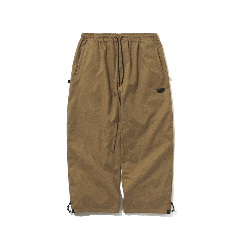 BSRABBIT LOGO HERRINGBONE SUPER WIDE VENTILATION PANTS BROWN Small