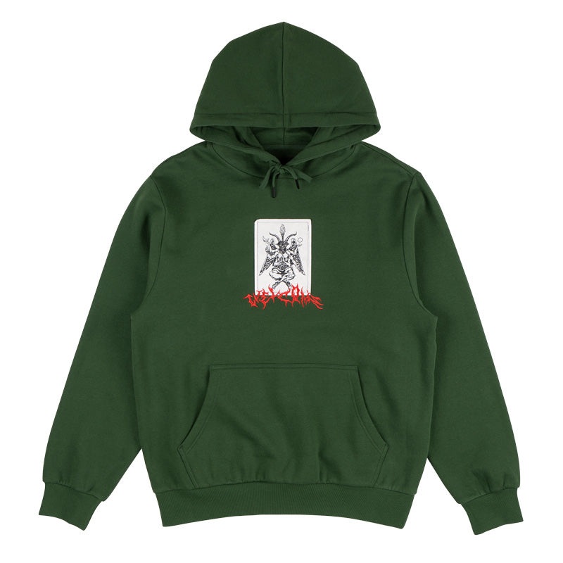 Coagula Tyvek Patch Pullover Hoodie – Dark Green Small